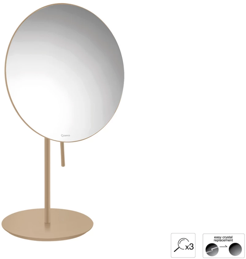 Sanco Cosmetic mirrors Μεγεθυντικός καθρέπτης x3 Μόκα ματ MR-703-M103