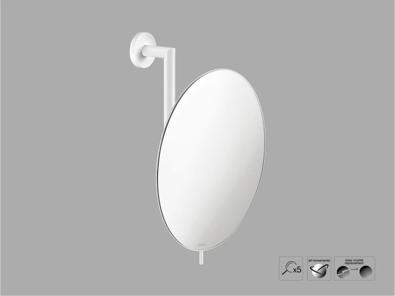 Sanco Cosmetic mirrors Μεγεθυντικός καθρέπτης x5 Λευκό ματ MR-764-Μ101