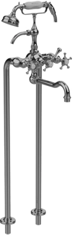 Horus Anthea Classic Collection - Complete Mixer + Pipes for Free Standing Bath - Polished Nickel 06.498-NB