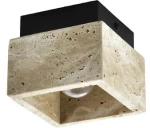 InLight Πλαφονιέρα οροφής γκρι από travertine marble 1XE27 D:12cm 42047