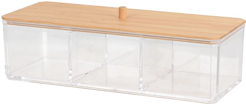 Κουτί Αποθήκευσης Καλλυντικών από PS/Bamboo 23x9.5x6.5cm MRShome  DF-0065000