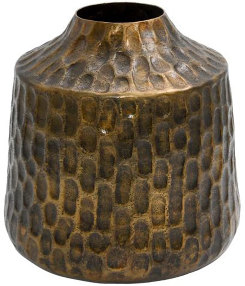 Βάζο 939-124-021 23x21cm Antique Gold Μέταλλο