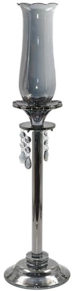 Κηροπήγιο Κρυστάλλινο 374-126-831 15x60cm Grey Κρύσταλλο