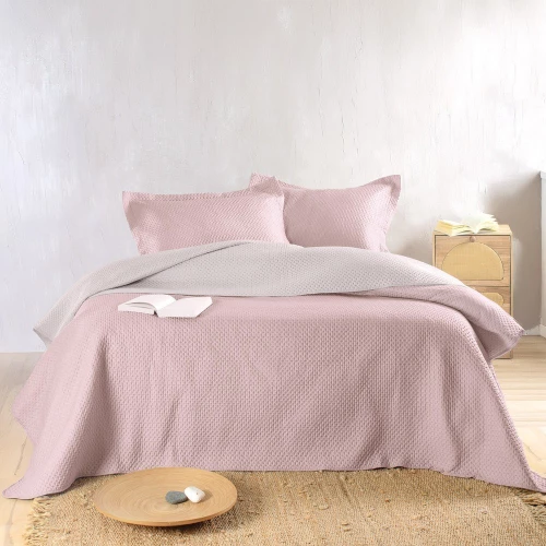 Κουβερλί Allure Double Face (Σετ 3τμχ) Powder-Beige Rythmos Υπέρδιπλo 230x250cm Microfiber