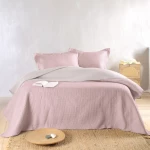 Κουβερλί Allure Double Face (Σετ 3τμχ) Powder-Beige Rythmos Υπέρδιπλo 230x250cm Microfiber