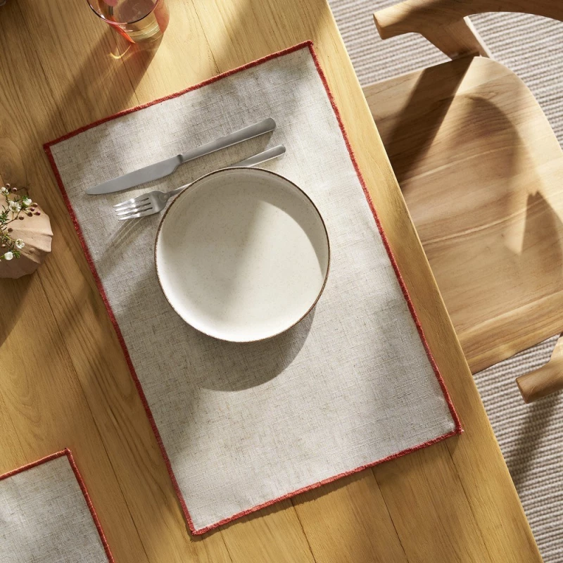 Σουπλά Arabella 101 Beige-Terra Gofis Home 30x46cm Λινό-Πολυέστερ