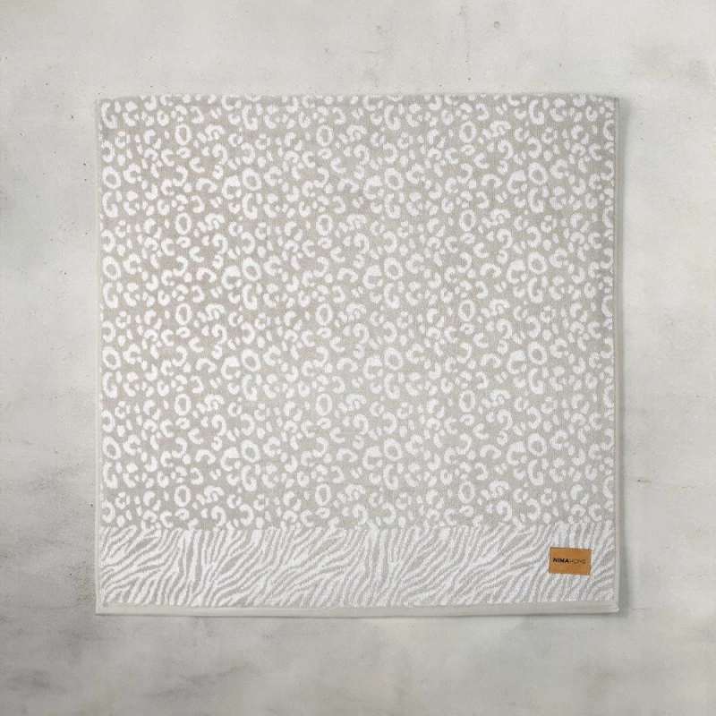 Πετσέτα Safari White-Beige Nima Προσώπου 50x90cm 100% Βαμβάκι