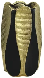Βάζο Μπουμπούκι 15-50135 25,4cm Black-Gold Marhome Κεραμικό