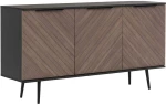 Μπουφές Pinelli 162784339 150x41x80cm Brown-Black Μοριοσανίδα, Μέταλλο