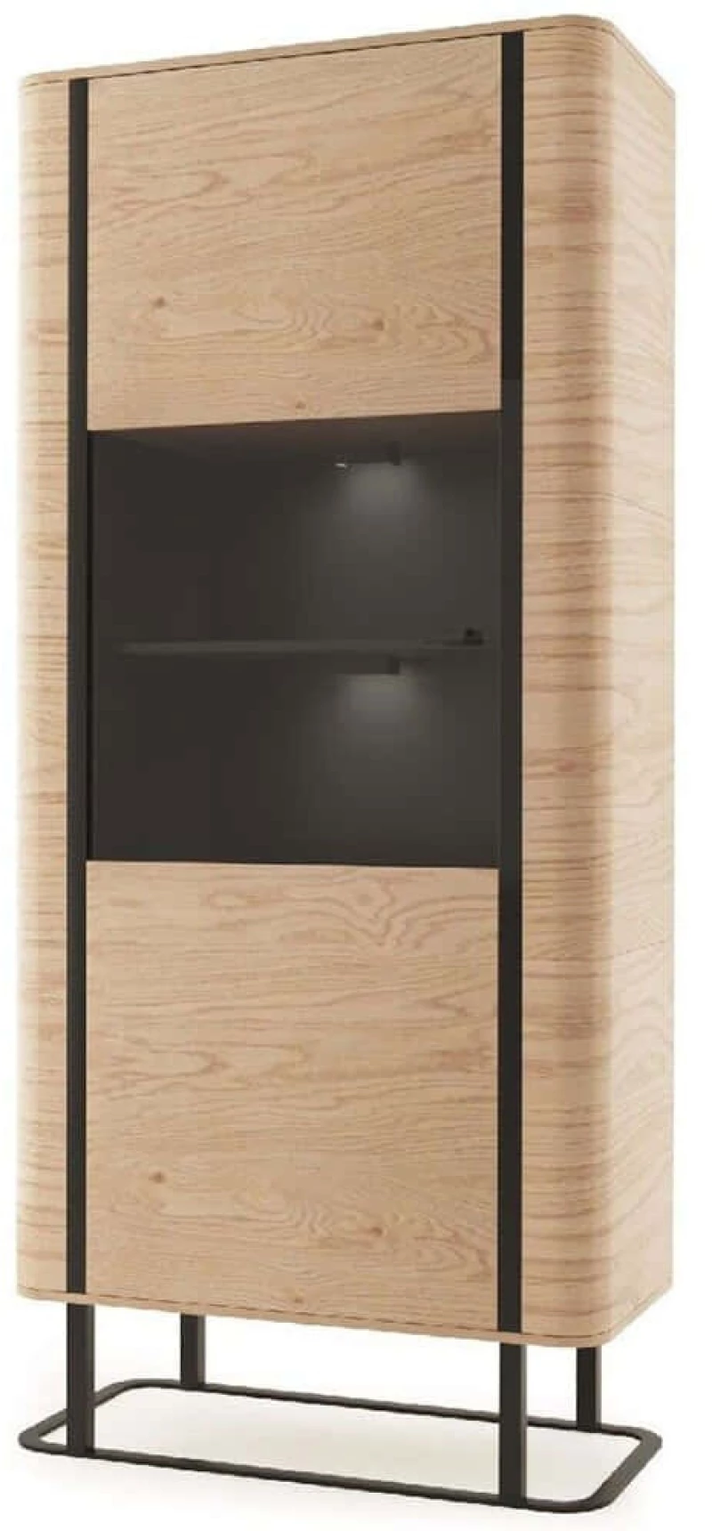 Βιτρίνα Goteborg L 161349189 90,6x40,2x200cm Natural-Black