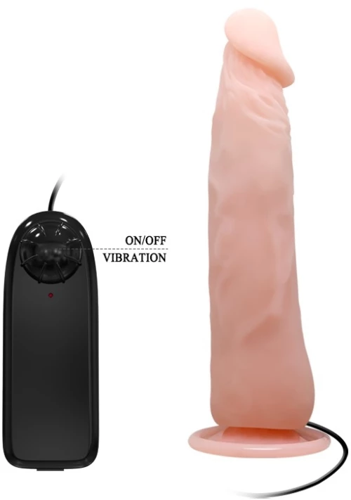 Realistic Multispeed Vibrator with Remote Control and Suction Cu