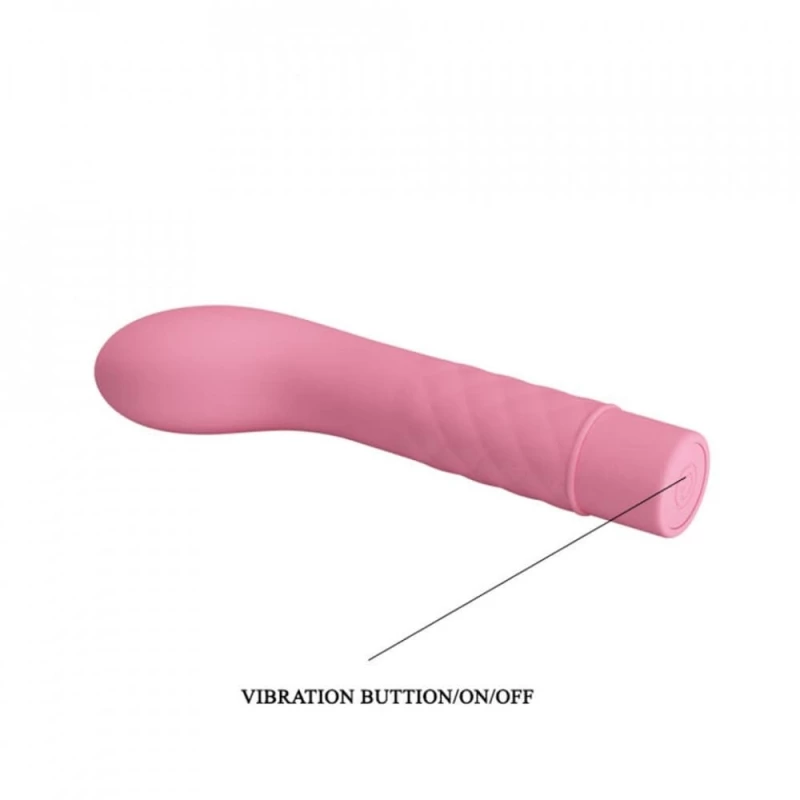 Atlas G Spot Vibrator, 10 Vibration Modes, Silicone, Light Pink,