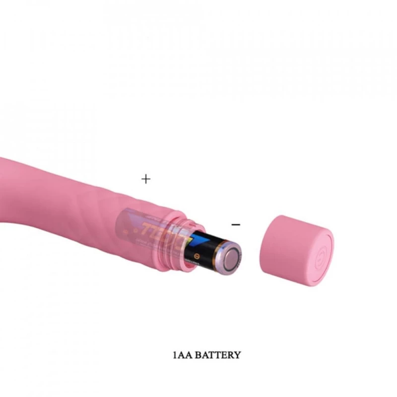 Atlas G Spot Vibrator, 10 Vibration Modes, Silicone, Light Pink,