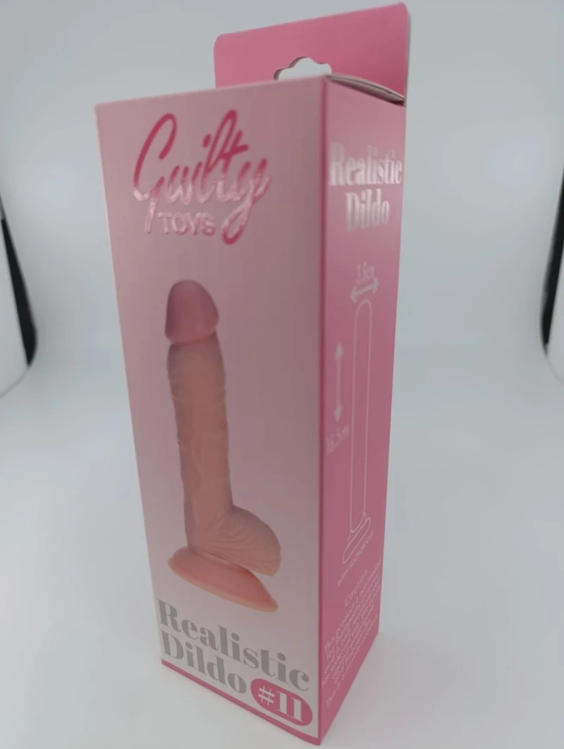 No.11 Realistic Dildo, Premium PVC, Flesh, 18.5 cm, Guilty Toys