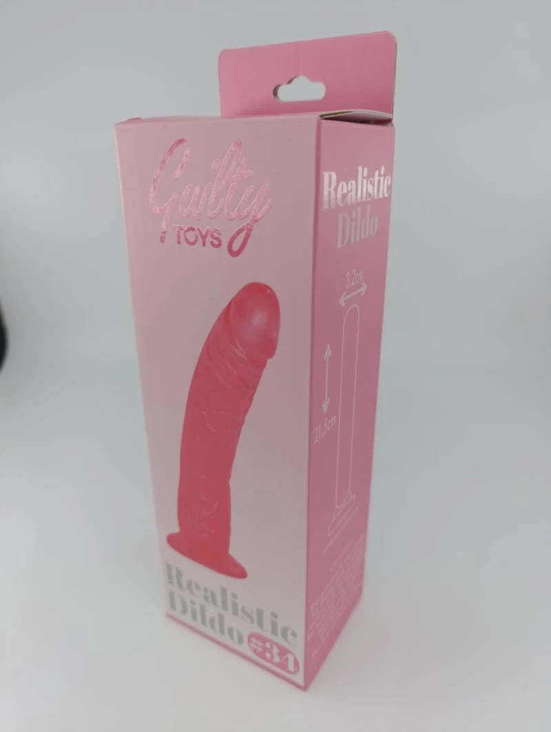 No.34 Realistic Dildo, Pink, 21.5 cm, Guilty Toys