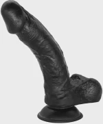 Louis Realistic Dildo with Suction Cup, Black, 20.4 cm