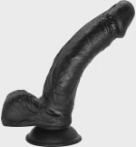 Louis Realistic Dildo with Suction Cup, Black, 20.4 cm