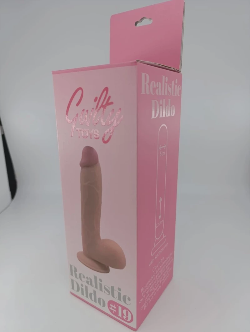 No. 19 Realistic Dildo, Premium PVC, Flesh, 23.5 cm, Guilty Toys
