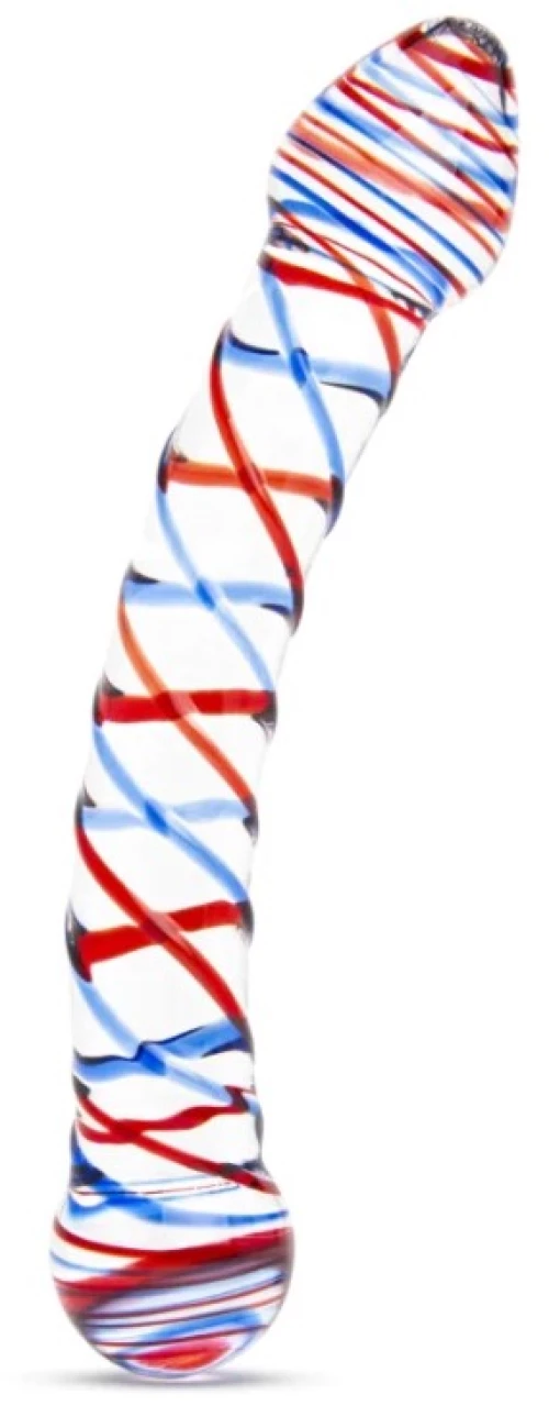Dildo Swirl Double Head, Glass Premium, 20 cm, Passion Labs, Gla