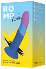 ROMP - PICCOLO SILICONE DILDO WITH TRICOLOR SUCTION CUP 14 CM