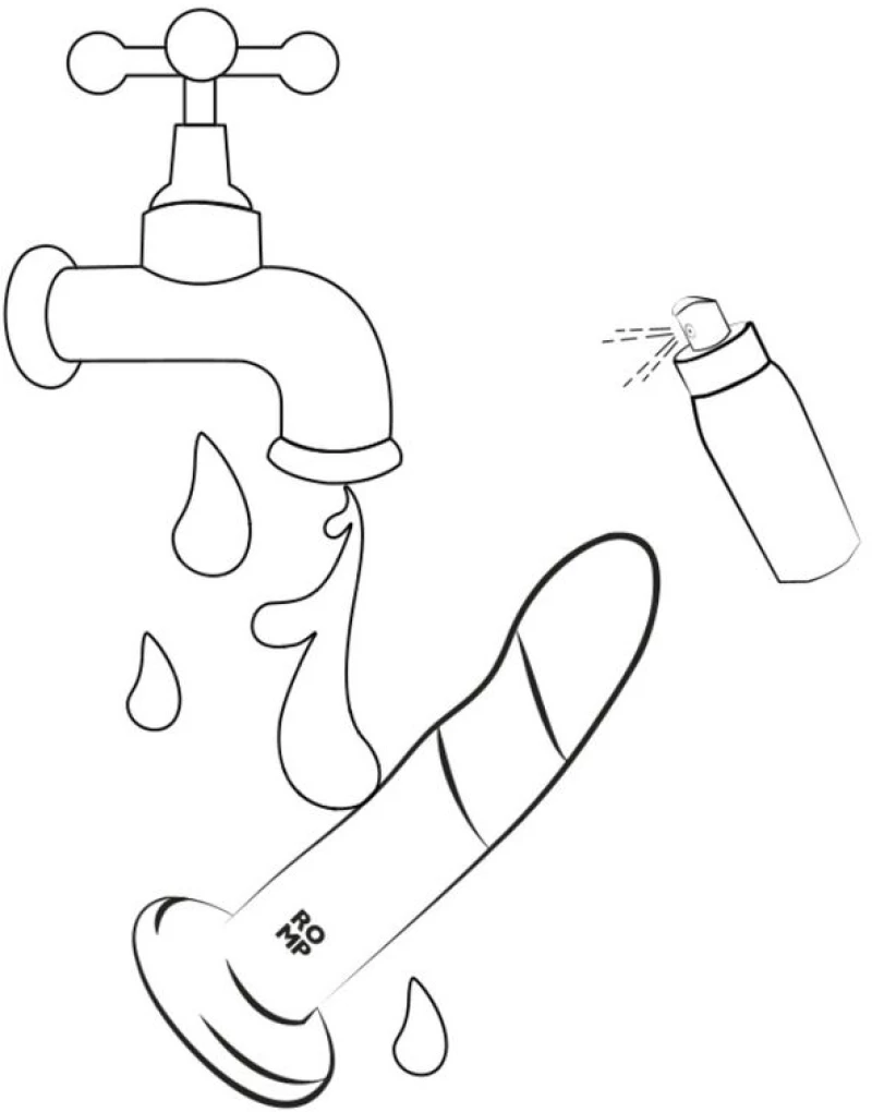 ROMP - PICCOLO SILICONE DILDO WITH TRICOLOR SUCTION CUP 14 CM