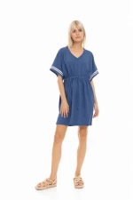 Γυναικείο Beachdress Pink Label - Φόρεμα - Cosmos Blue - Regular Fit - Cotton - TERRY