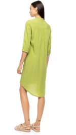 Γυναικείο Beachdress Pink Label -  Φόρεμα - Lime Yellow - Regular Fit - Viscose