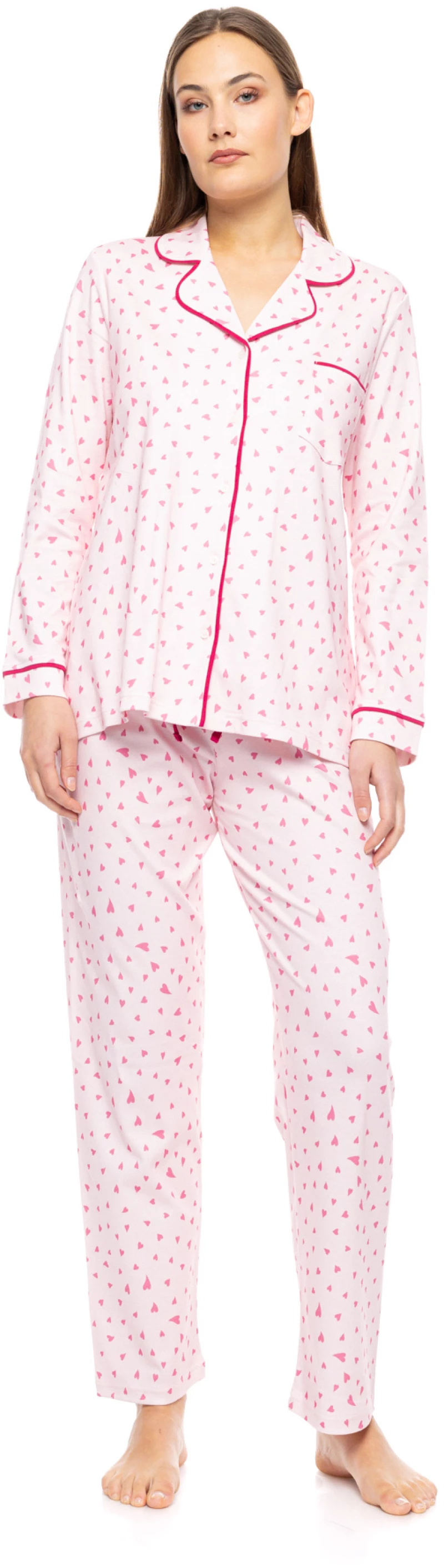 Γυναικεία Πυτζάμα Pink Label - Σεμιζιέ - BUBBLEGUM HEART print - Regular Fit - Cotton