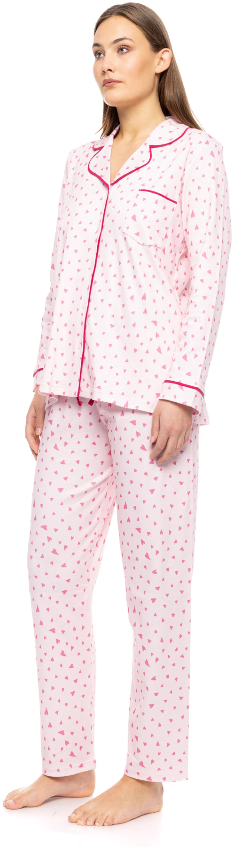 Γυναικεία Πυτζάμα Pink Label - Σεμιζιέ - BUBBLEGUM HEART print - Regular Fit - Cotton