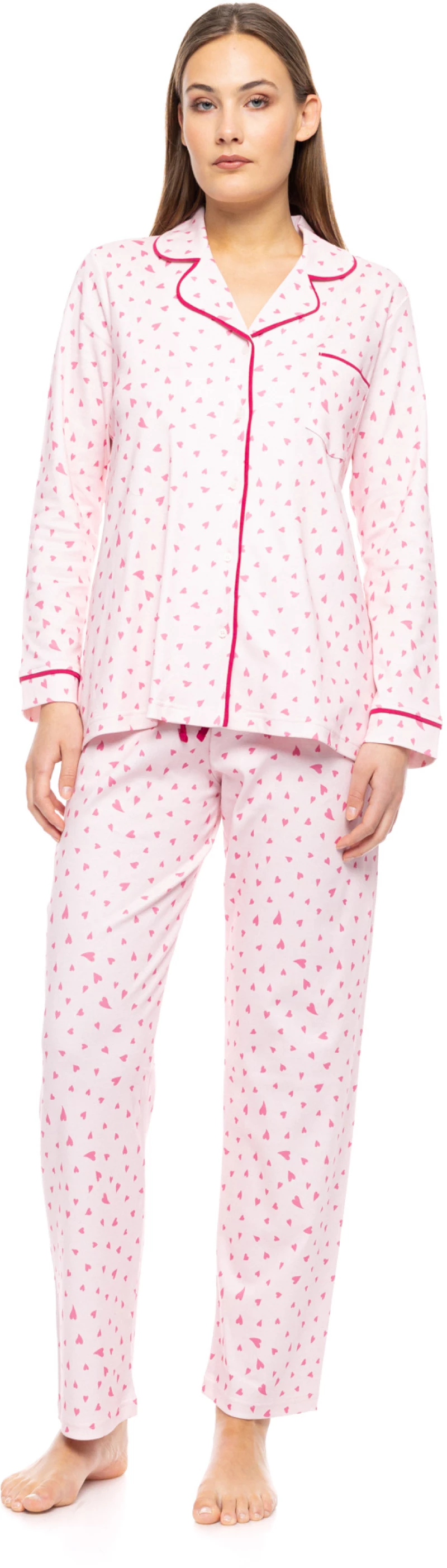 Γυναικεία Πυτζάμα Pink Label - Σεμιζιέ - BUBBLEGUM HEART print - Regular Fit - Cotton