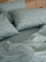 Σετ Σεντόνια Cotton Feelings 928 Aqua Διπλό με λάστιχο (150x205 30)
