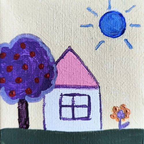 Καδράκι Mini House Little Flower