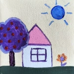 Καδράκι Mini House Little Flower