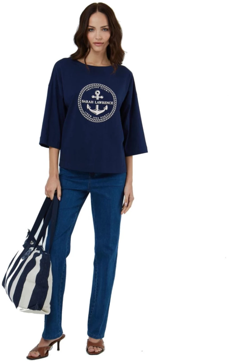 SARAH LAWRENCE Γυναικείο μπλέ τζιν παντελόνι 262-3504 BLUE