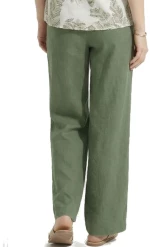 ANNA RAXEVSKY Γυναικεία χακί παντελόνα Linen-Look T26110 CHAKI
