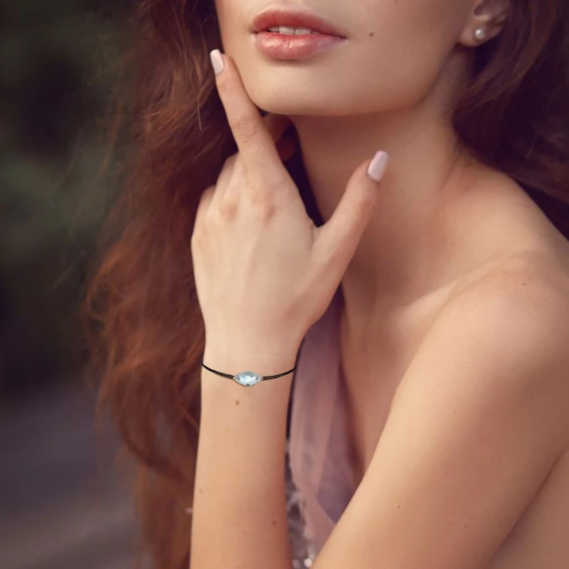 So Charm Σετ 2 Ελαστικά Βραχιόλια διακοσμημένα με Κρύσταλλα Swarovski, Μαύρο BS4391-SET