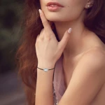 So Charm Σετ 2 Ελαστικά Βραχιόλια διακοσμημένα με Κρύσταλλα Swarovski, Μαύρο BS4391-SET