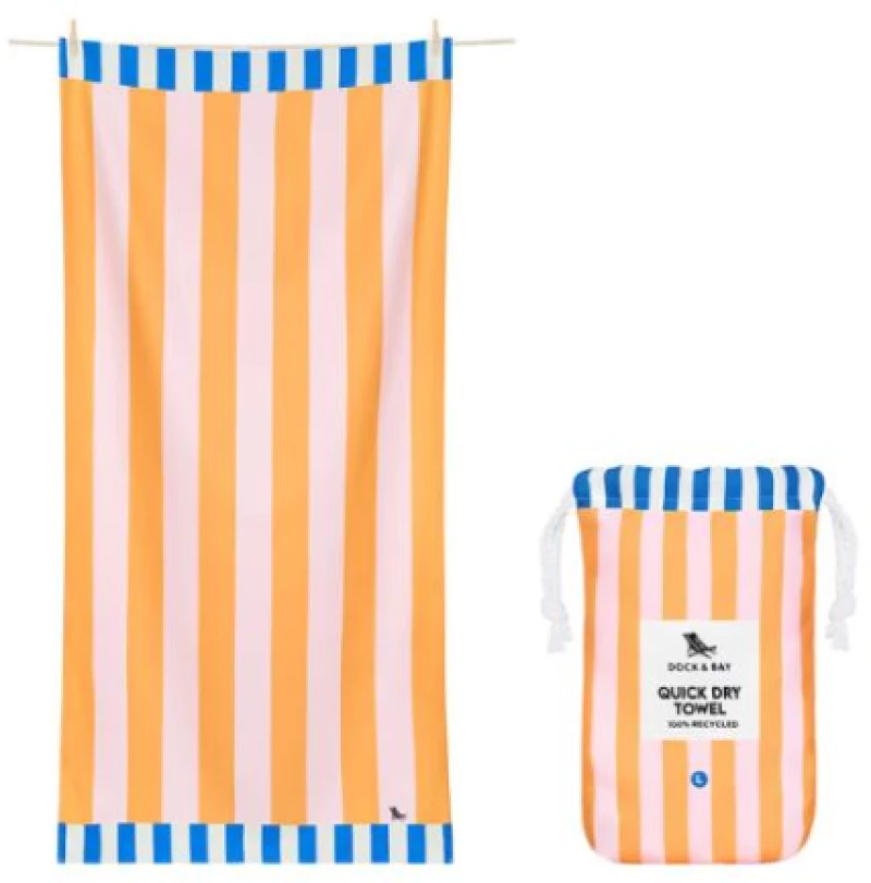 Dock & Bay Πετσέτα θαλάσσης Quickdry Mellow Yellow Microfiber L (160x90εκ.) 5061011628282