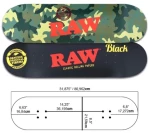 Raw Skateboard Camo + Black
