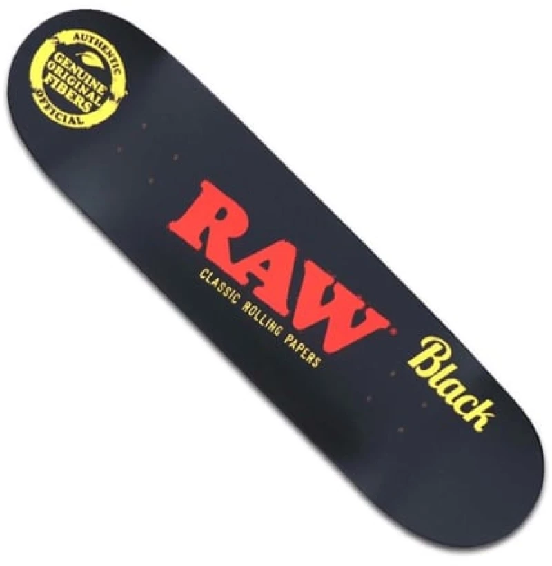 Raw Skateboard Camo + Black