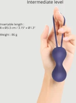 Κολπικές Μπάλες Joia Premium Silicone Kegel Balls - Βαθύ Μωβ