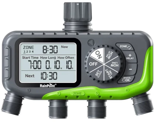 RainPoint ITV447 4-Zone Hose Timer