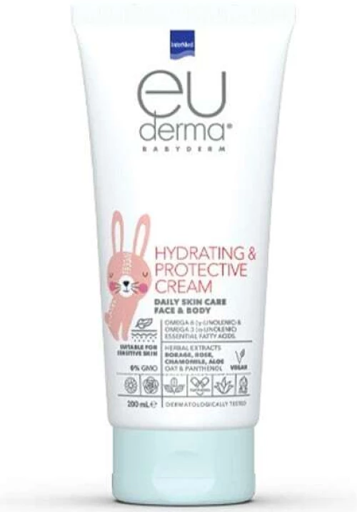 EUDERMA Euderma Babyderm Hydrating & Protective Cream Ενυδατική & Προστατευτική Κρέμα Για Πρόσωπο & Σώμα, 200ml