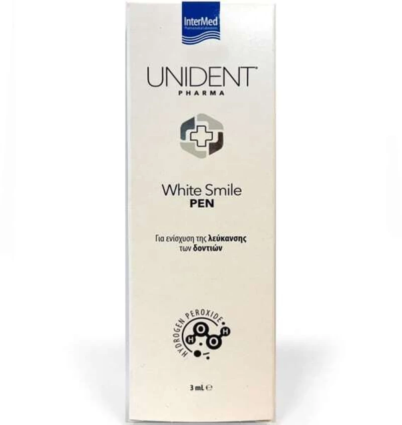 UNIDENT Pharma White Smile Pen Τζελ Για Λεύκανση Των Δοντιών, 3ml