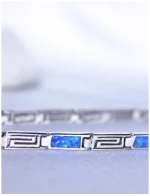 Βραχιόλι Γυναικείο Ασήμι 925 Οπάλ 20 cm 8,6 gr. 527392-Μπλε
