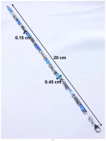 Βραχιόλι Γυναικείο Ασήμι 925 Οπάλ 20 cm 8,6 gr. 527392-Μπλε