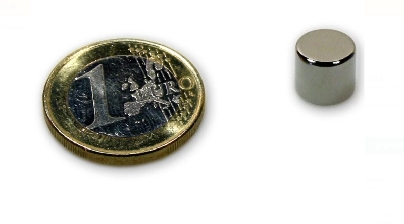 Μαγνήτης Δίσκος Φ9x8mm Νεοδυμίου Δύναμη Έλξης 2,9kg