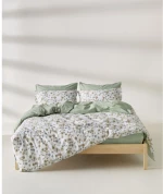 Κουβερλί Υπέρδιπλο Kentia Ifigenia White-Green-Mustard 230x250