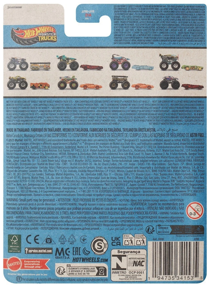 HOT WHEELS: MONSTER TRUCKS - RODGER DODGER 2-PACK JJT65- GRH81 JJT65