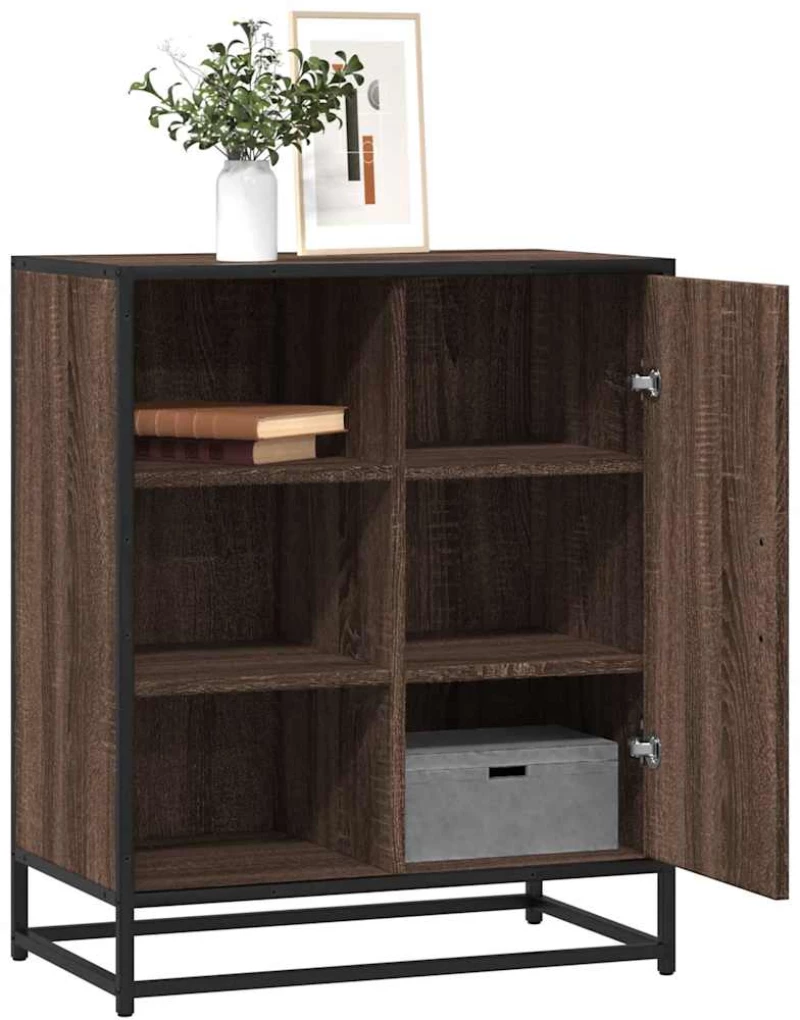 Sideboard καφέ δρυς 62x35x76 cm Ξύλο μηχανής Καφέ δρυς 848998